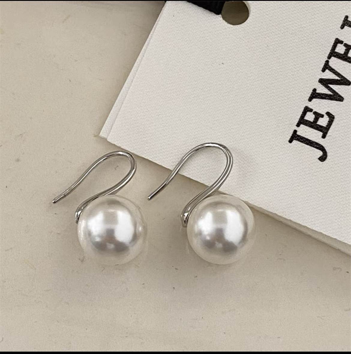 Freshwater Pearl Ear Hooks Bread Pearl High Heel Earrings Note Earrings Earrings