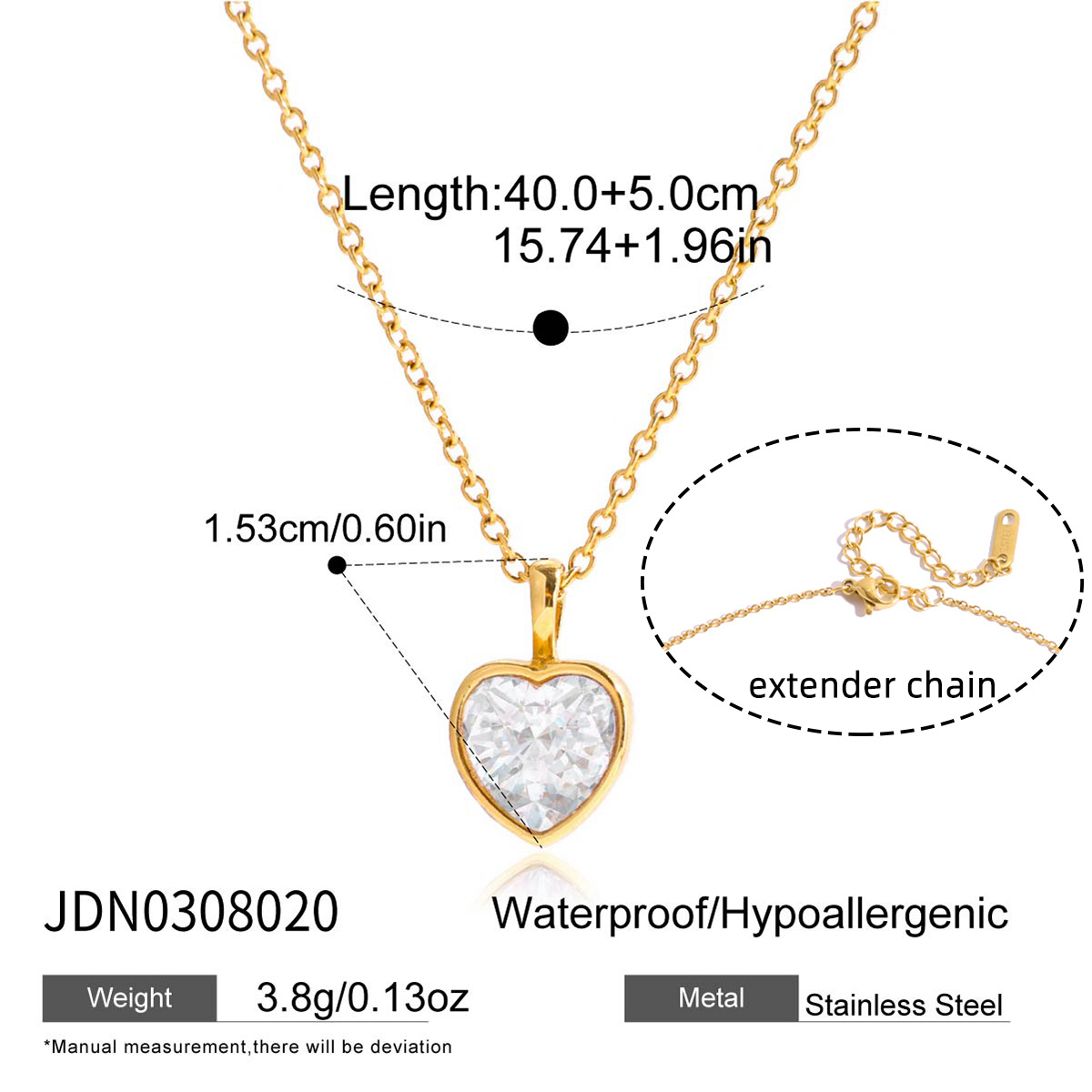 Jieding 18k single zircon titanium steel necklace niche accessories women jewelry stainless steel accessories