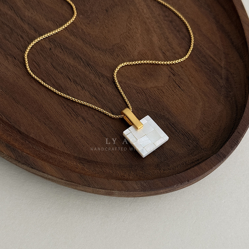 Stud Earrings Necklace 2026 Simple Earrings Sense Mother-of-Pearl Stud Earrings Shell Necklace