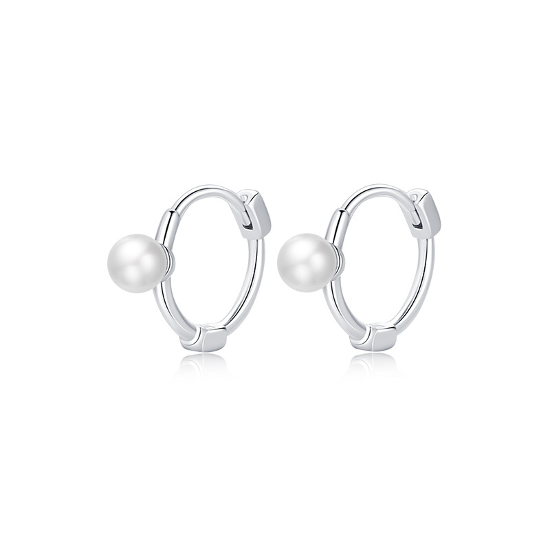 Pearl Ear Cuff Stacking Earring Hoop Circle Earring
