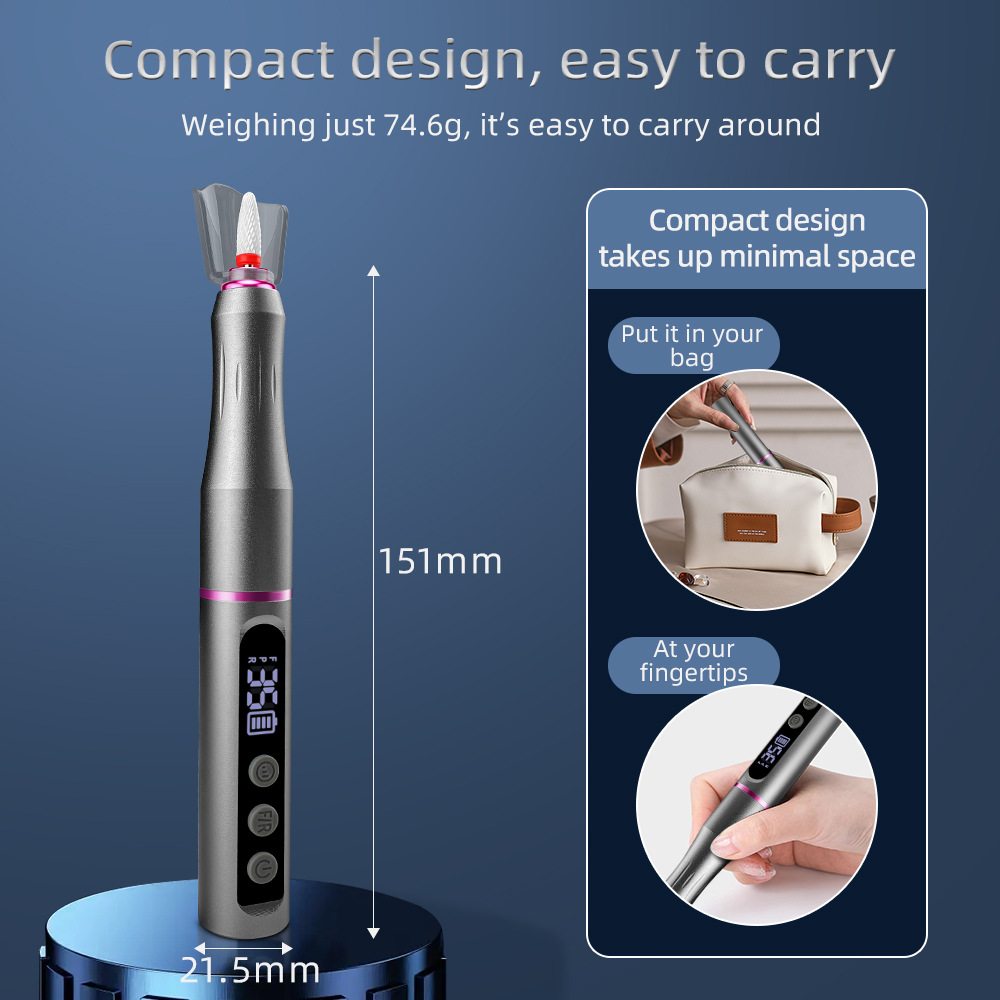 New Nail Drill with Metal Body, 35000 RPM, for Removing Dead Skin and Gel Polish, Electric Nail File