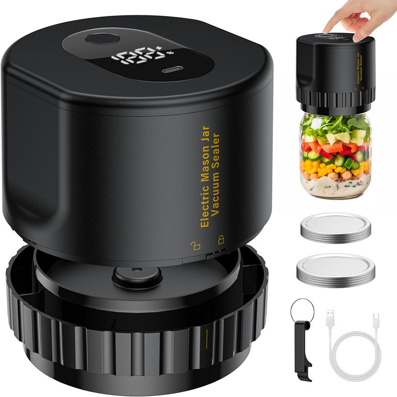 New Mason Jar Sealer Automatic Small Household Vacuum Sealer Electric Sealing Machine