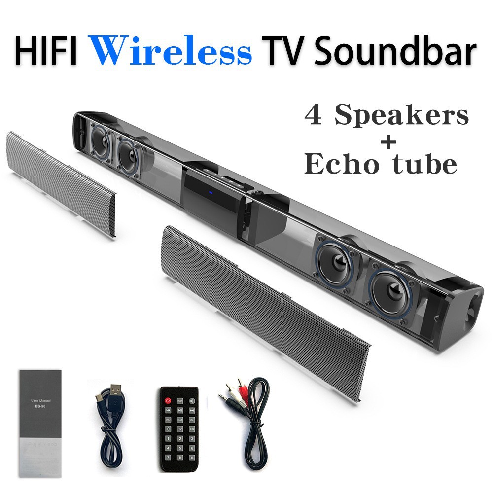 Exclusive BS-28B Soundbar Bluetooth Speaker Desktop Card Remote Home Theater Audio