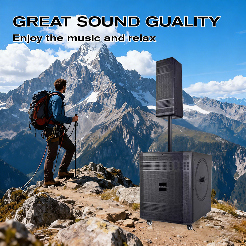 Line Array Speaker TTD-1818 Column Type Performance High Power Dual Microphone Bluetooth Outdoor Speaker