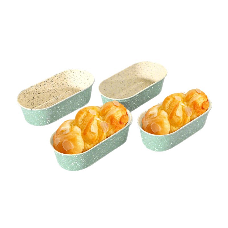 Small bathtub toast bread mold oval non-stick green cheese mousse cake mold home baking tool