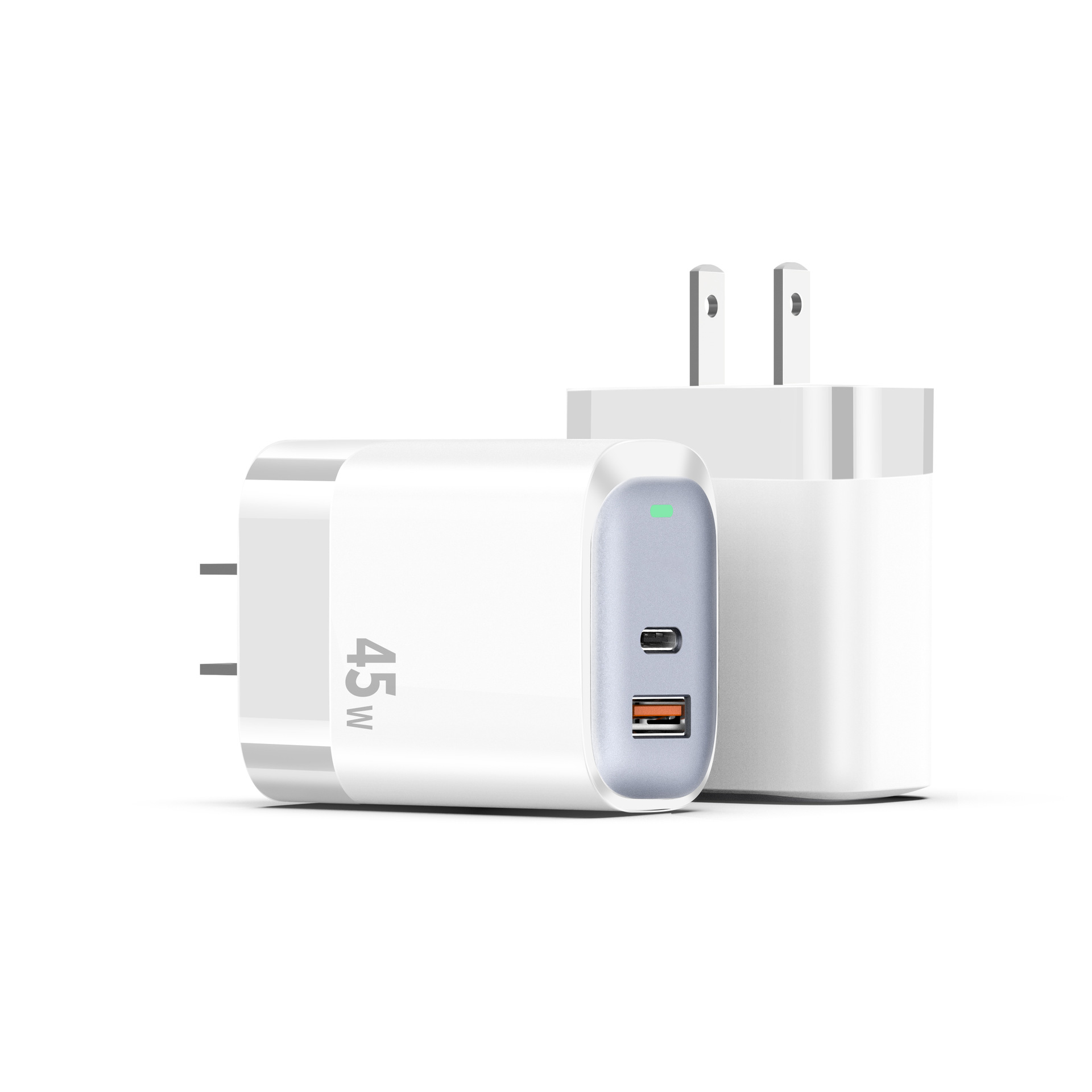 New PD45W GaN Charger for Apple 17 Fast Charger PD+QC3.0 Dual Port Phone Charger