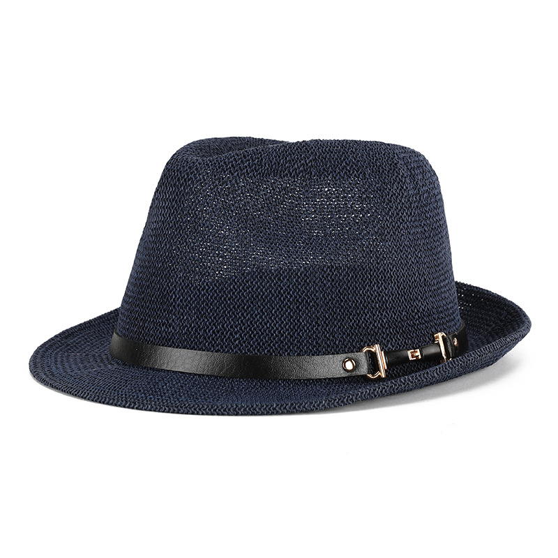 Hat Summer Small Fedora Style Straw Gauze Sun Neutral Unisex Jazz Hat