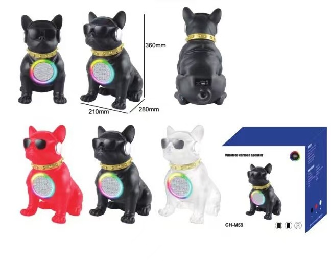 Bulldog M15 Bluetooth Speaker M11 Heavy Bass M12 Ornament Full Body Dog Wireless Card M10 Anime Speaker