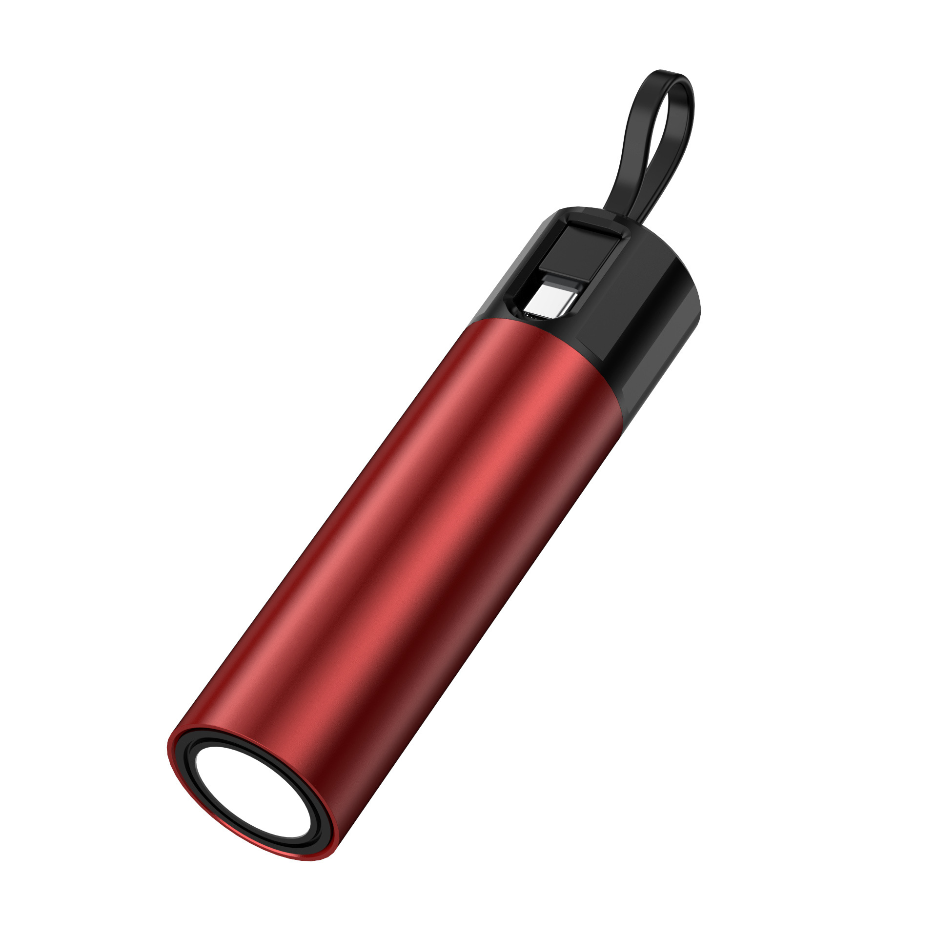 Mini Portable Charger Cable Detachable Battery Power Bank with LED Strong Flashlight