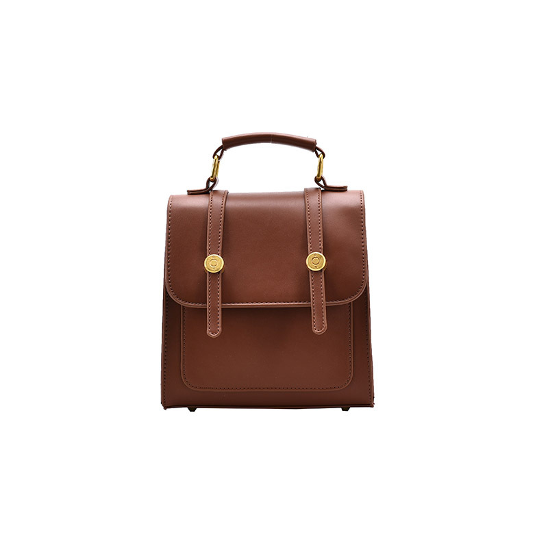 2026 New PU Leather Women's Small Backpack Simple Soft Leather Double Shoulder Bag Multi-purpose Bag