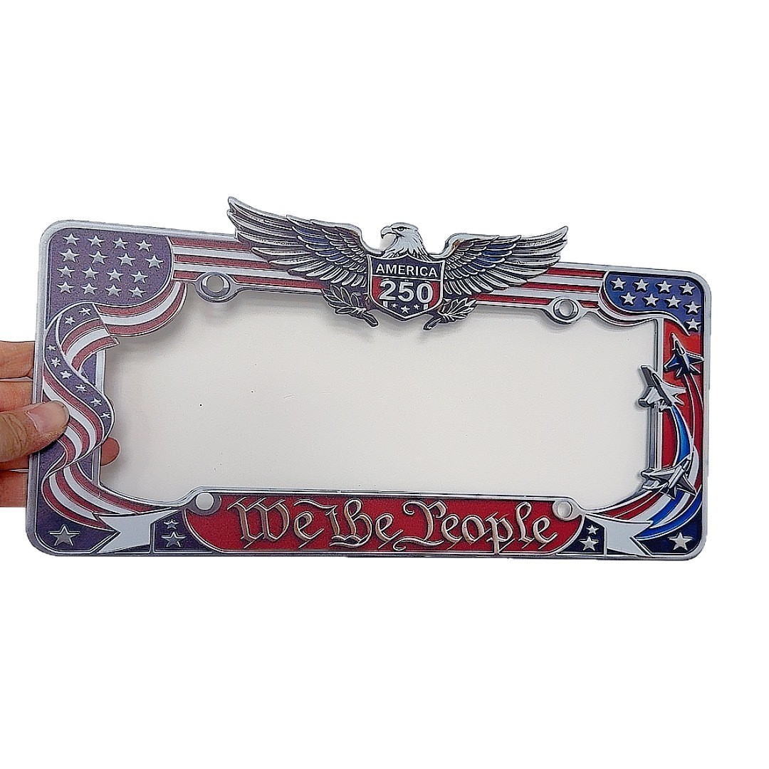 2026 USA 25th Anniversary Commemorative License Plate Frame Independence Day Eagle USA Anniversary Celebration License Plate