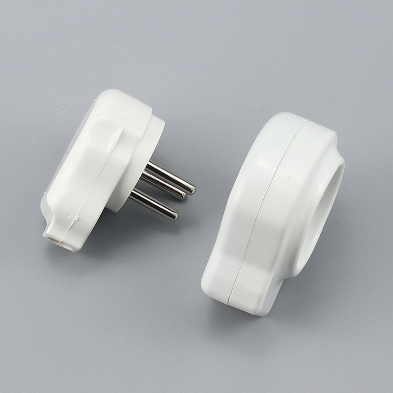 Israeli plug white 16A standard Israeli assembled cylindrical male-female mating three-pole power plug