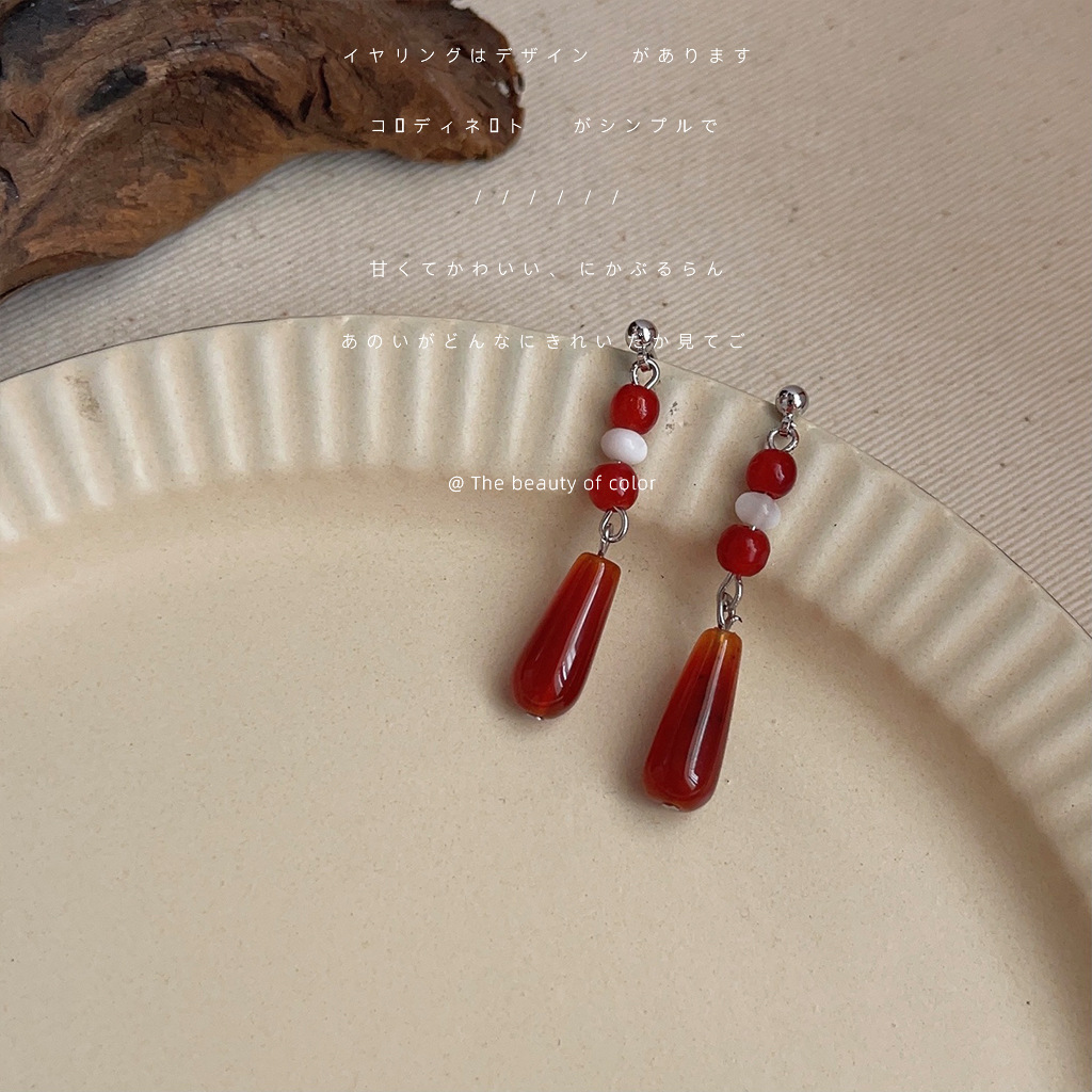 New Chinese style handmade earrings 2025 new earrings for women chain