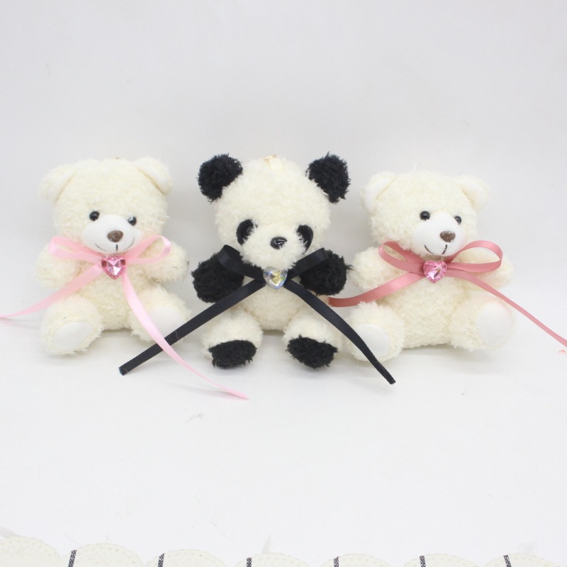 New Plush Toy Cartoon Cute Panda Keychain Bag Charm Advertising Promotional Gift Doll Toy