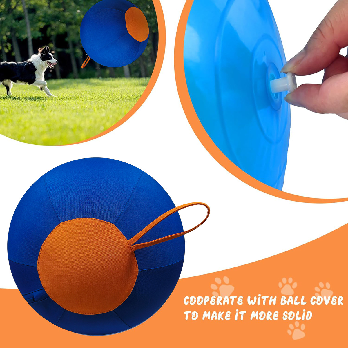 Dog inflatable grinding ball, bite-resistant pet training ball, Oxford cloth, entertaining Corgi, self-amusing toy, self-amusing toy