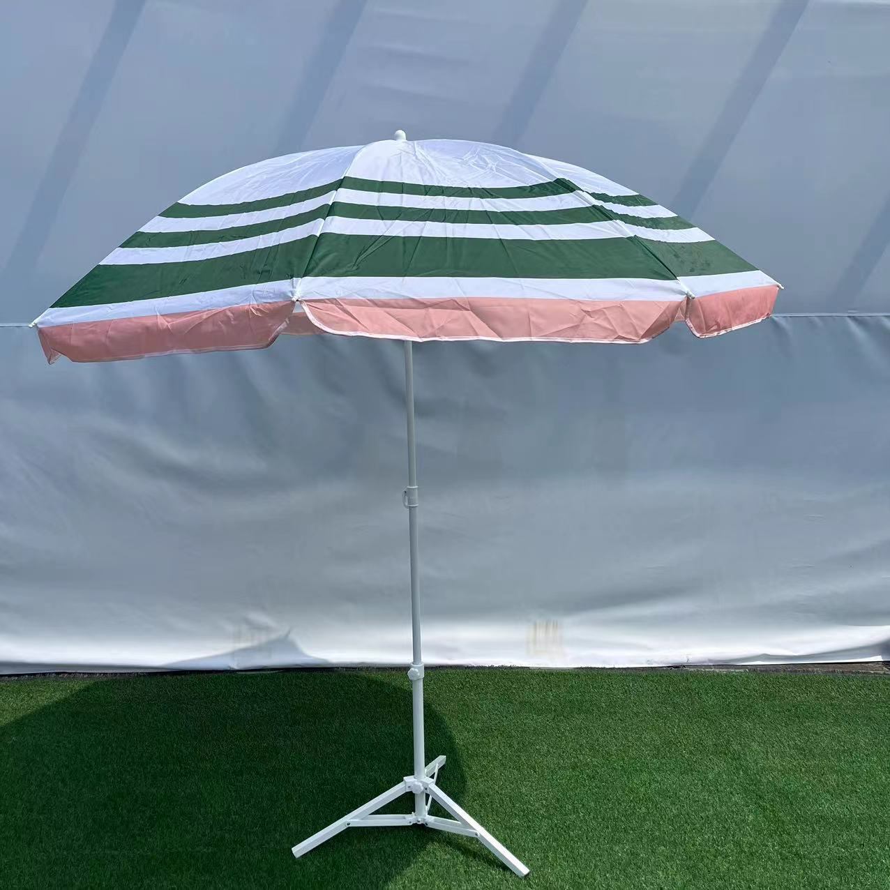 2m striped sun umbrella, stall umbrella, courtyard umbrella, portable advertising umbrella, beach umbrella