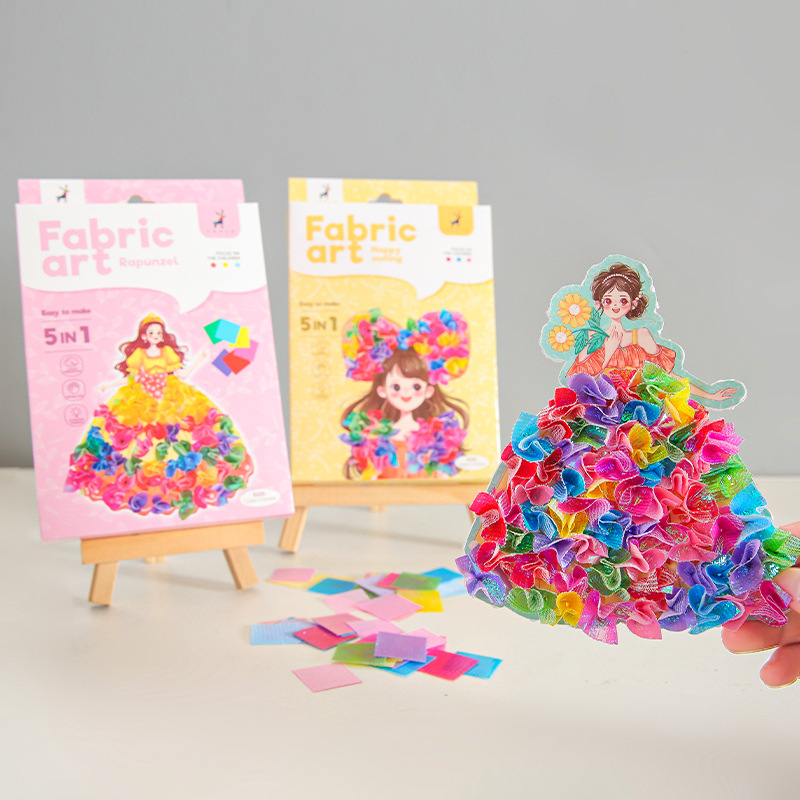 Handmade DIY punch needle girl princess dream punch needle painting handmade material pack children dress-up sticker toy