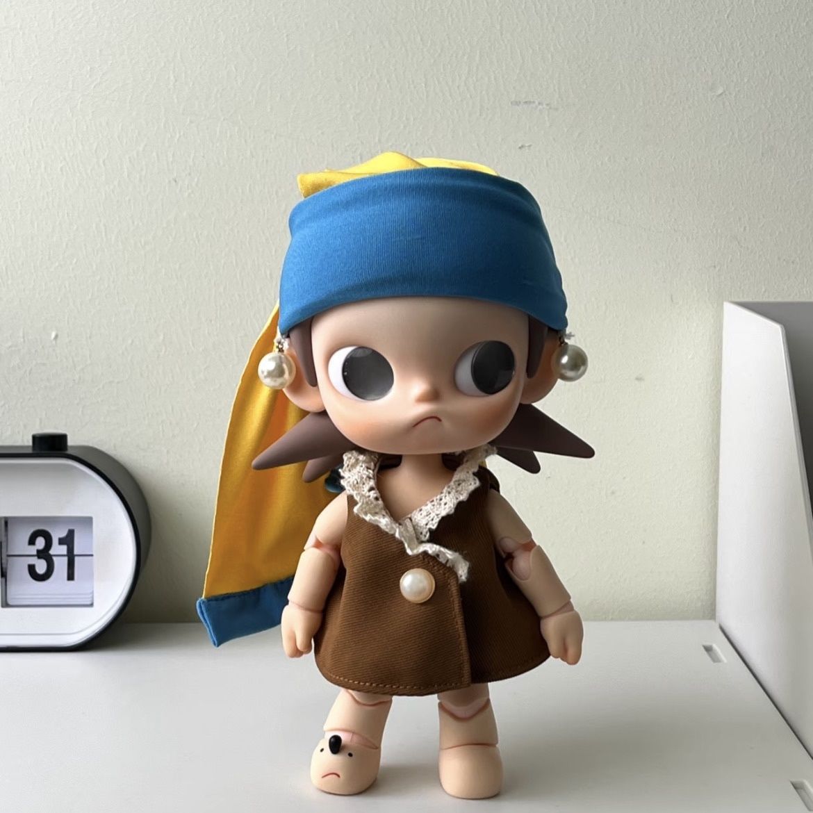 Only doll clothes] Suitable for Zsiga doll clothes movable figure 20cm Gazi sister girl with pearl earring outfit