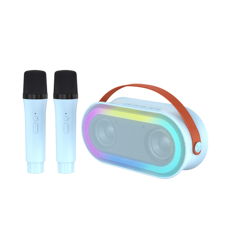 P6 Bluetooth Speaker Wireless K Song All-in-One Audio Microphone Color Flash Outdoor Home Portable KTV