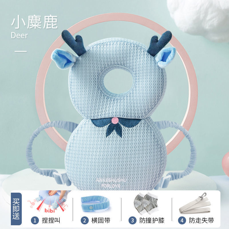 Baby anti-fall head protection pad summer breathable infant anti-fall head protector learning walk head protection hat pillow