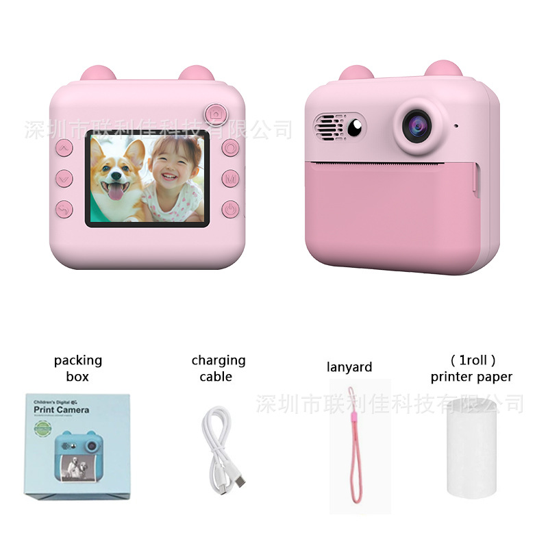 New HD children's Polaroid mini photo video thermal print camera support gift