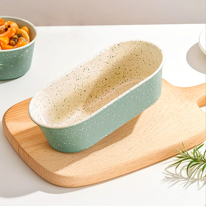 Small bathtub toast bread mold oval non-stick green cheese mousse cake mold home baking tool