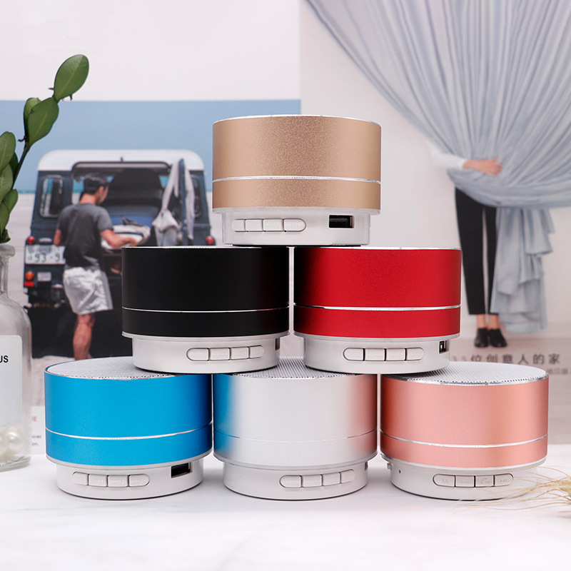 A10 Metal Bluetooth Speaker Customizable LOGO Bass Subwoofer Wireless Crackle Bluetooth Speaker Gift
