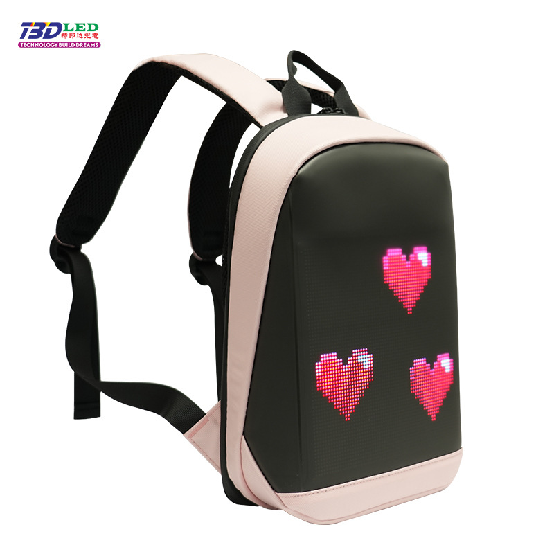 LED advertising backpack with LED display screen, outdoor double-shoulder travel LED color screen backpack