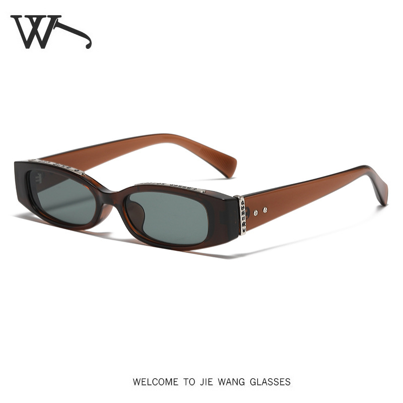 2026 New Narrow Frame Sunglasses Simple UV Protection Small Frame Sunglasses