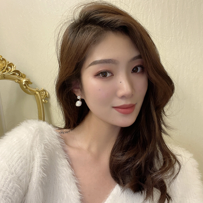S925 silver needle elegant pearl ear studs earrings for women ear accessories 4599