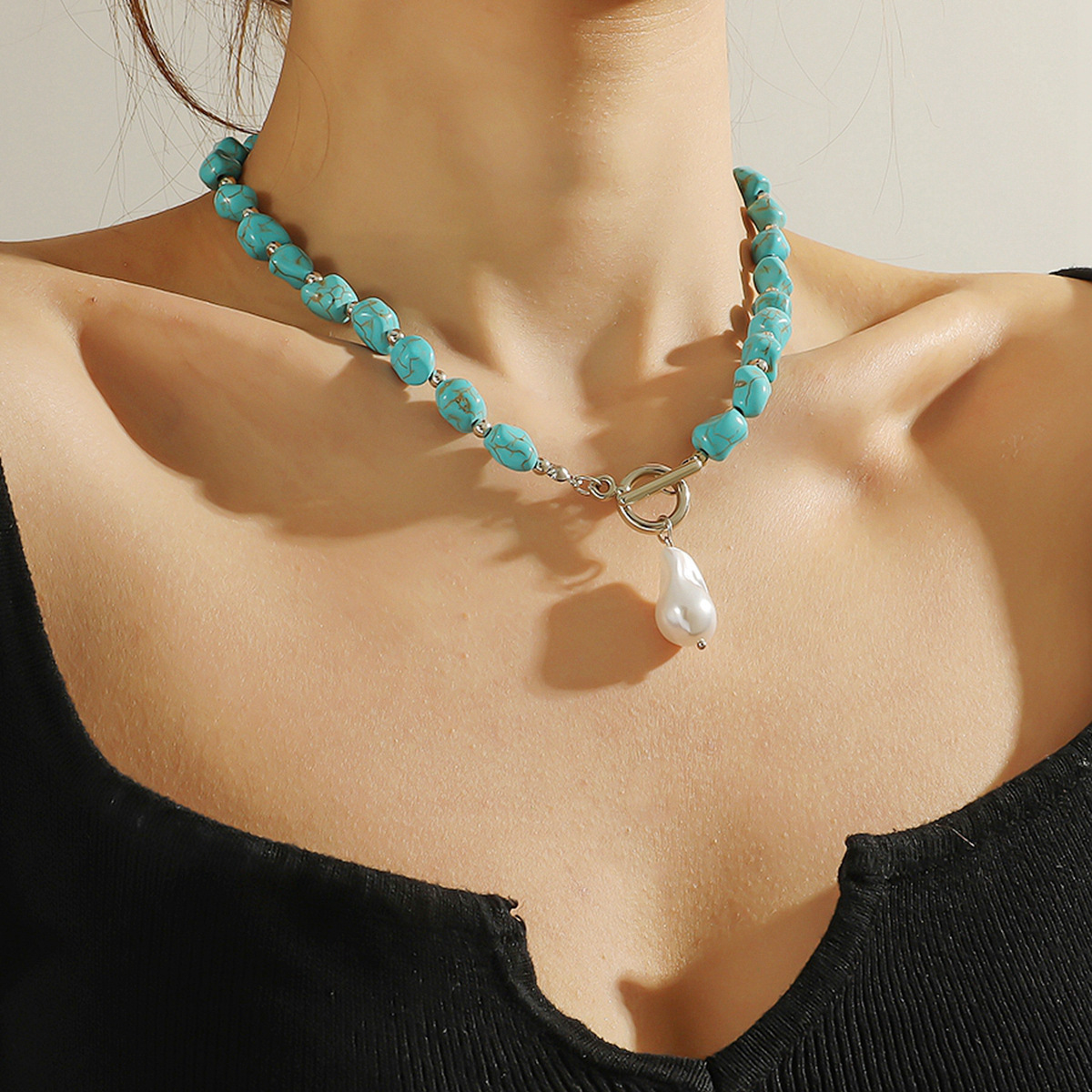 Necklace turquoise necklace Bohemian ethnic style turquoise necklace women