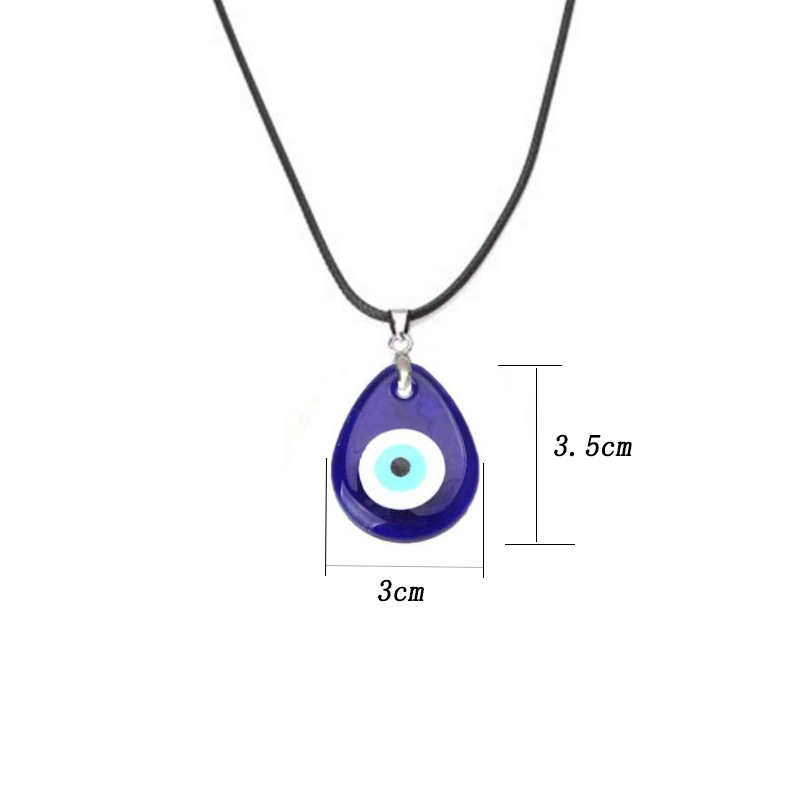 Blue Evil Eye Glass Necklace Turkish Evil Eye Pendant Charm