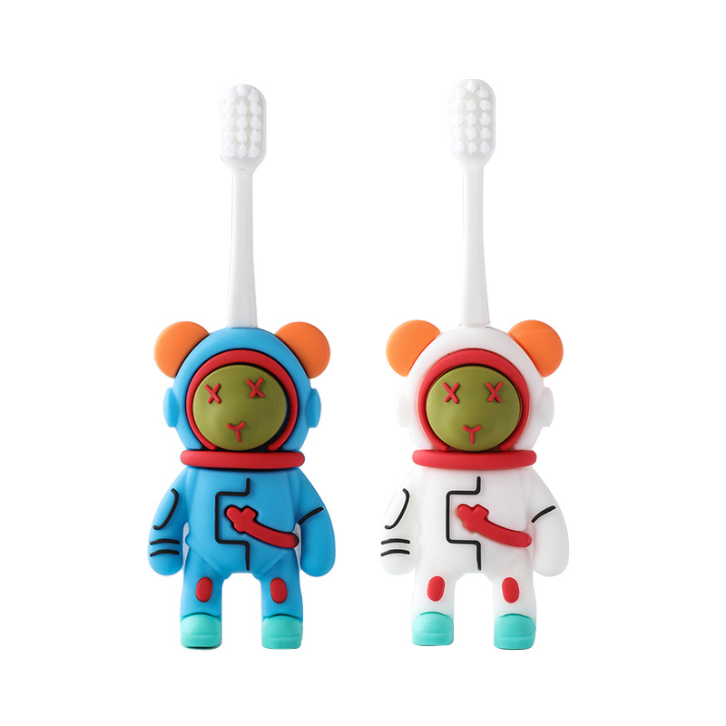New Rocket Manual Cartoon Kids Toothbrush Ultra-fine Soft Bristle 2-6-12 Years Old Baby Professional