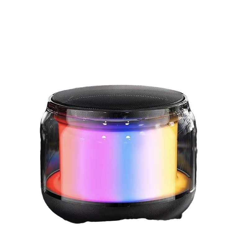 New Dual Bluetooth Speaker Colorful Charging Small Speaker Tech Feel Car Portable Desktop Speaker