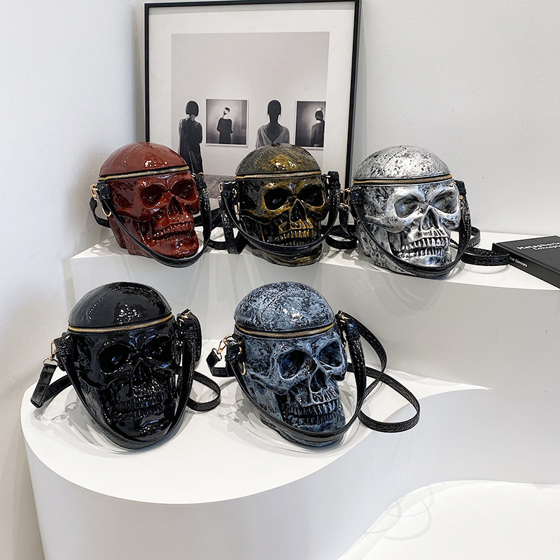 Bag for Women New Halloween Skull Bag Funny Handheld Shoulder Crossbody Bag