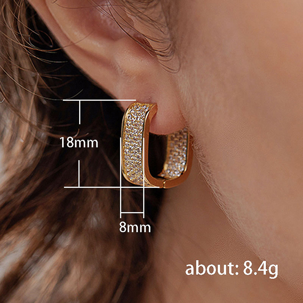 Cao Shi Micro-Set Zircon Ear Cuff Young Women's Earring Jewelry