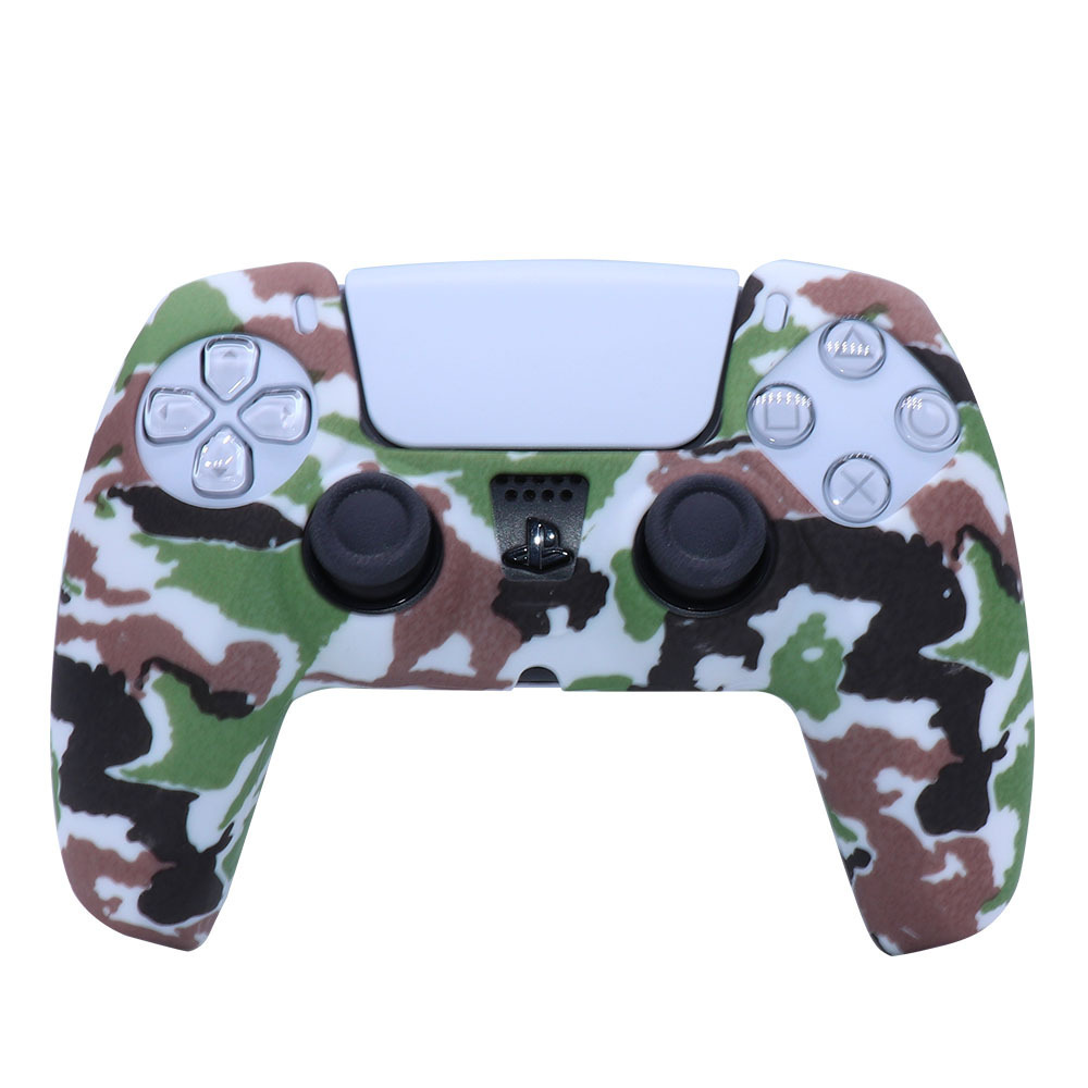 PS5 silicone case game controller silicone case camouflage water print case protective cover spray paint feel watercolor case PS5 accessory