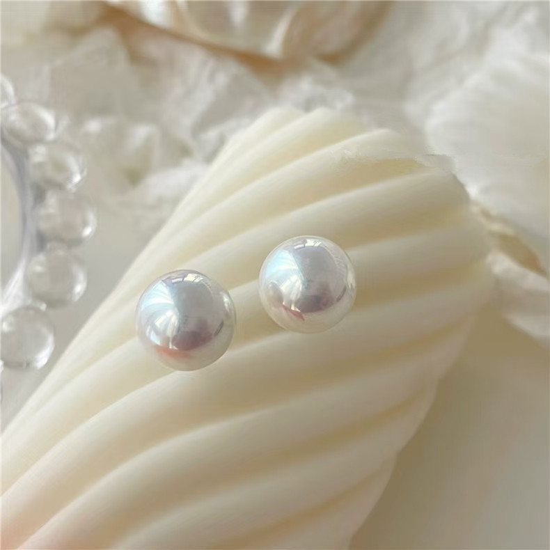 fever pearl stud earrings for women S999 925 silver earrings ear accessories