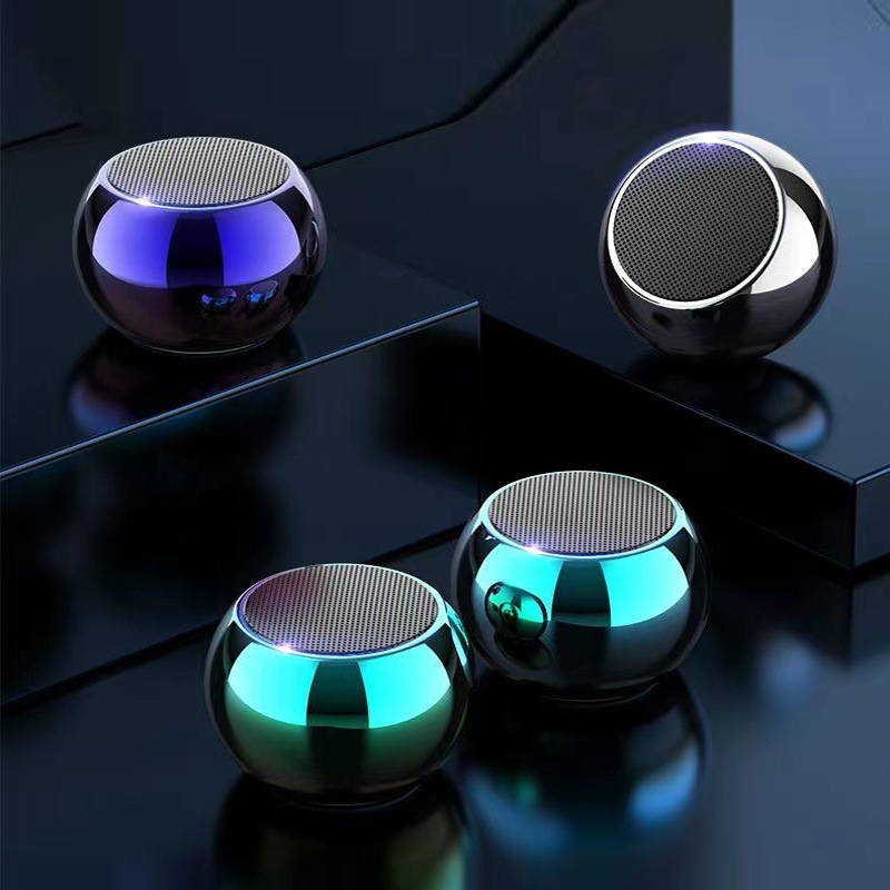 m3 Metal Bluetooth Speaker Outdoor Portable Mini Small Audio Home Wireless Desktop Bass Small Steel Cannon Speaker