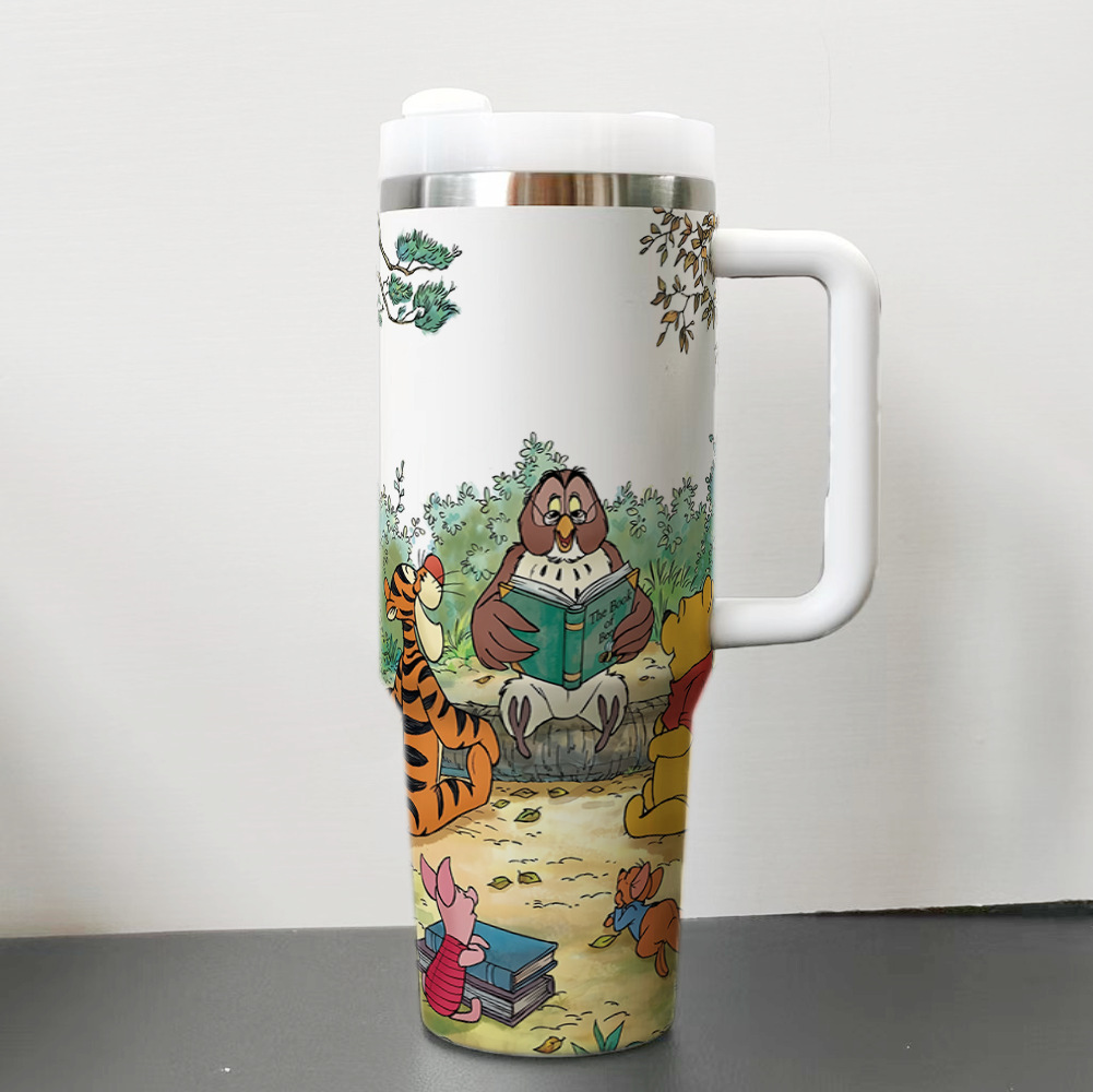 Stainless steel thermal cup Tumbler car cup Winnie custom 40OZ large capacity ice霸 cup