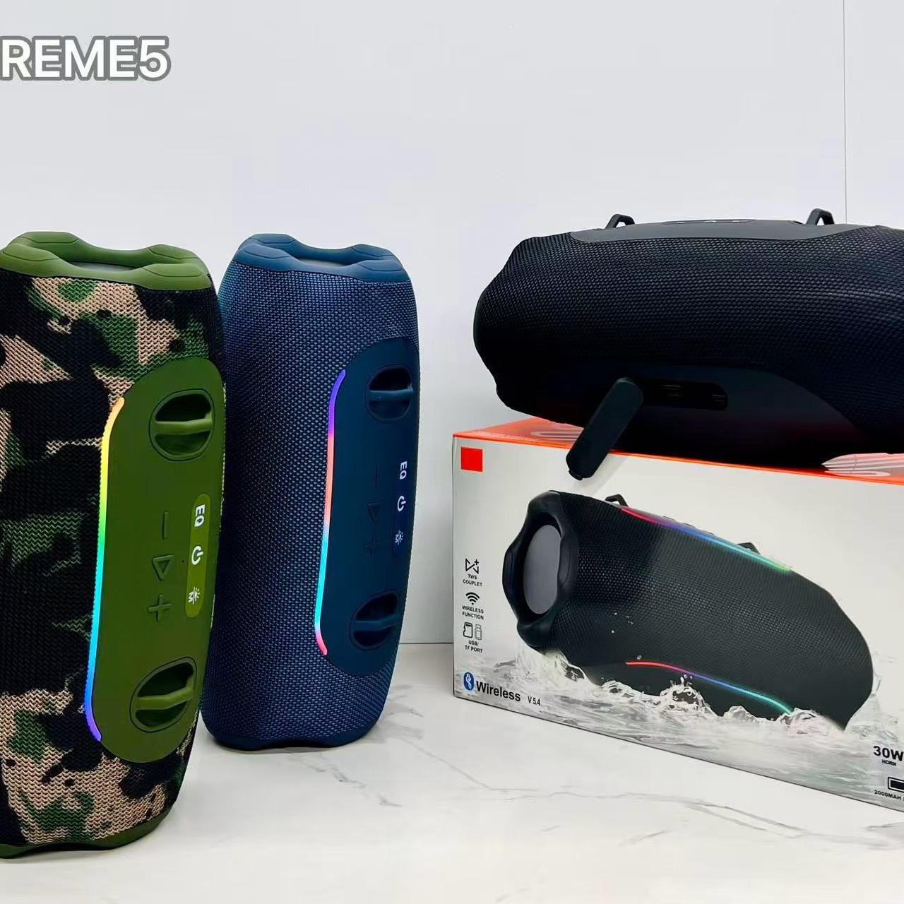 Battle Drum 5 XTREME5 Bluetooth audio RGB light super heavy bass subwoofer audio outdoor large volume high power