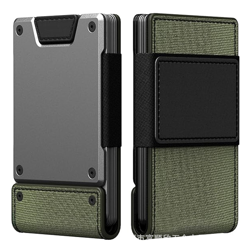 Metal Business Leather Wallet Pull-out Ultra-thin Money Clip Elite Men's Genuine Leather Card Holder Card Pack