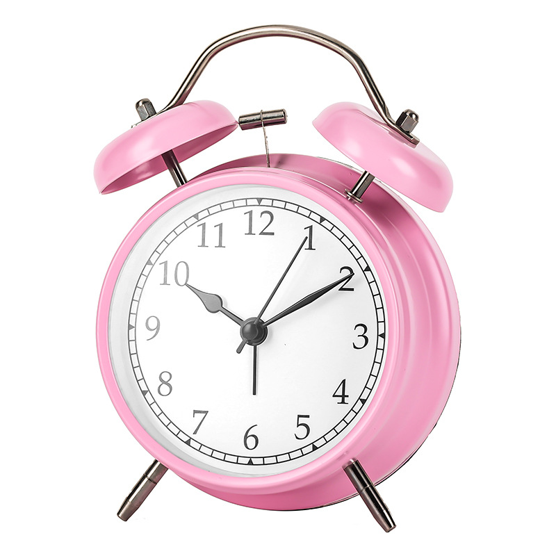 Simple alarm clock dormitory bedside metal bell student wake-up special luminous small alarm clock