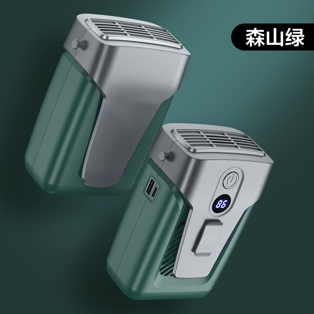 12000mAh Waist Fan Outdoor Construction Site High Wind Portable Bladeless Charging Fan Small Fan