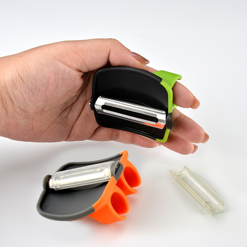 Peeler Knife Stainless Steel Finger Peeler Fruit Knife Multi-functional Peeler Fruit Peeler