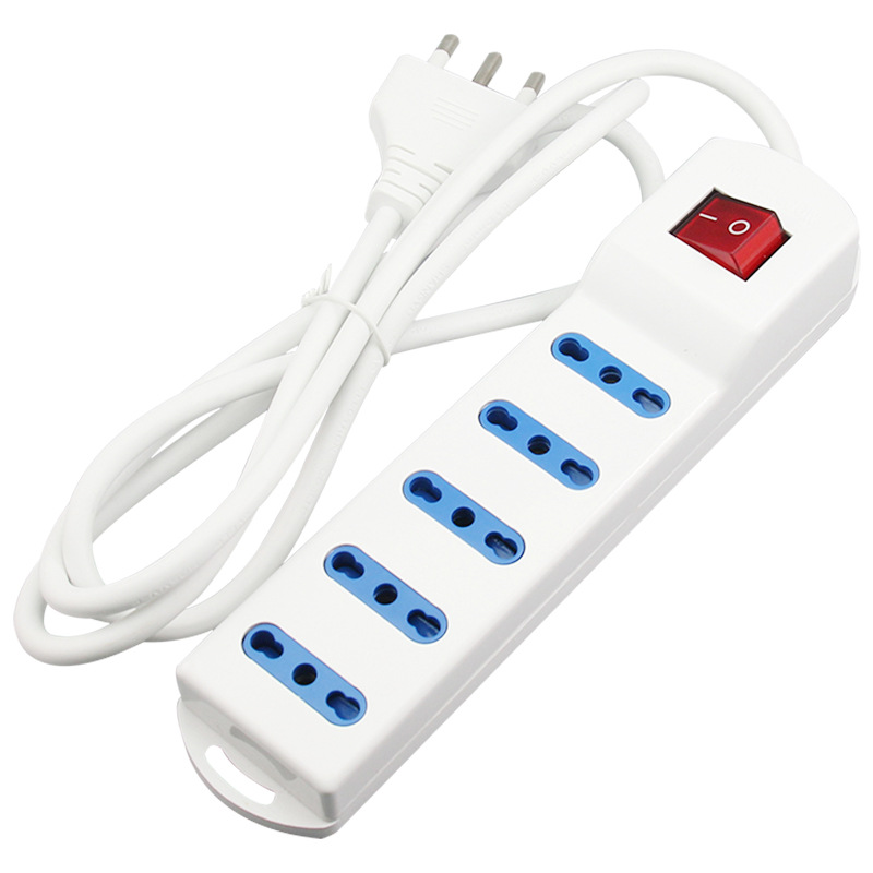 10A Italian standard power strip 16A Italian power strip extension cord, 5 sockets five-position Italian power strip