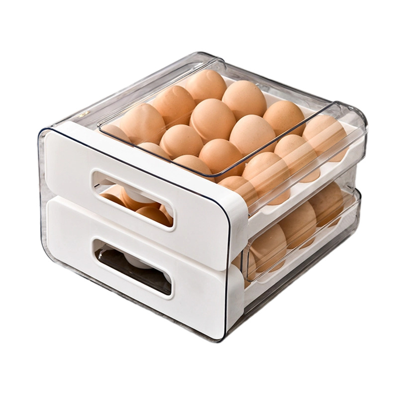 Egg Storage Box Refrigerator-Specific Drawer Type for Eggs Kitchen Fresh-Keeping Box Food-Grade Organizer