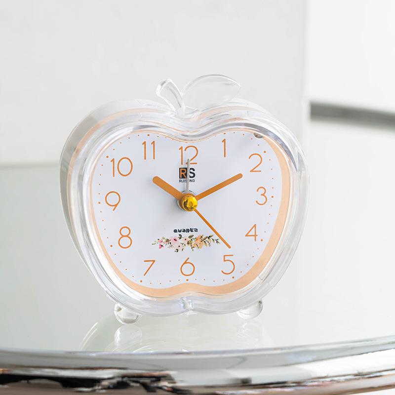 Apple alarm clock student simple bedroom cartoon children's electronic small alarm clock