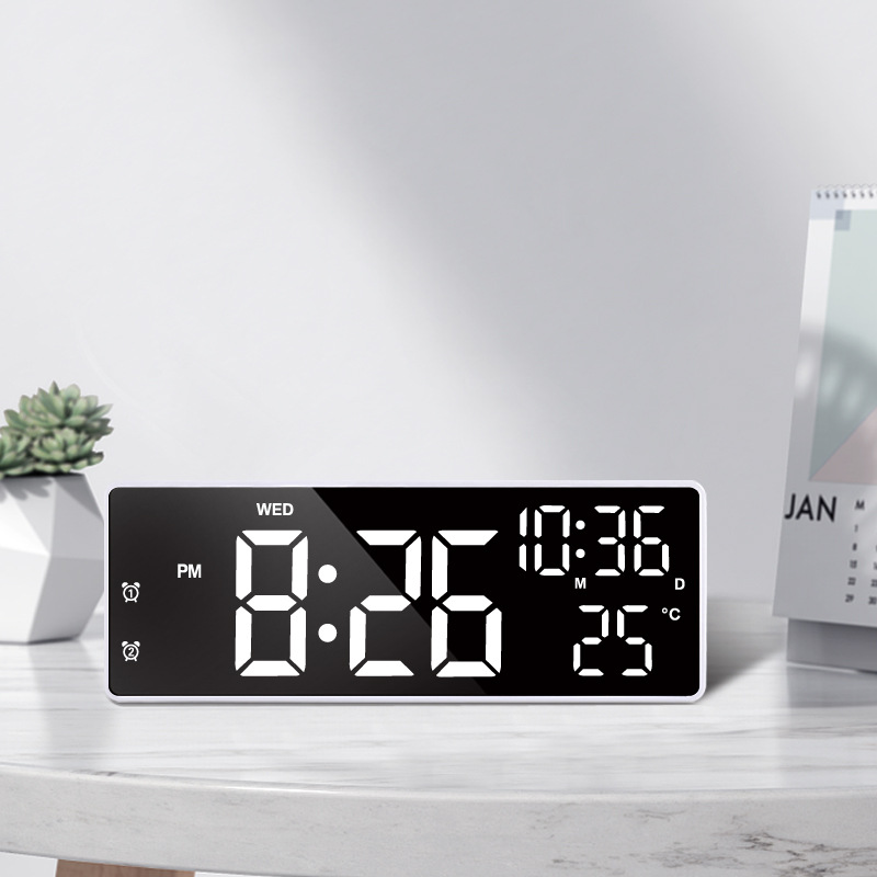 Touch minimalist LED mirror luminous electronic clock student dedicated led digital clock electronic alarm clock