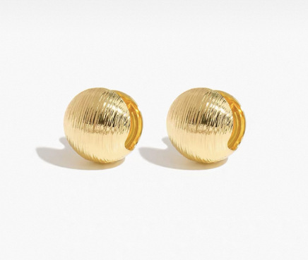 Exclusive Satin Pulling Ball Stud Earrings Women Earrings Ear Accessories